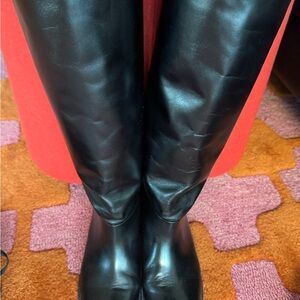 Women’s NEW Black Knee-High Leather Boots